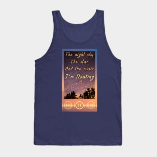 music player against night sky theme Tank Top